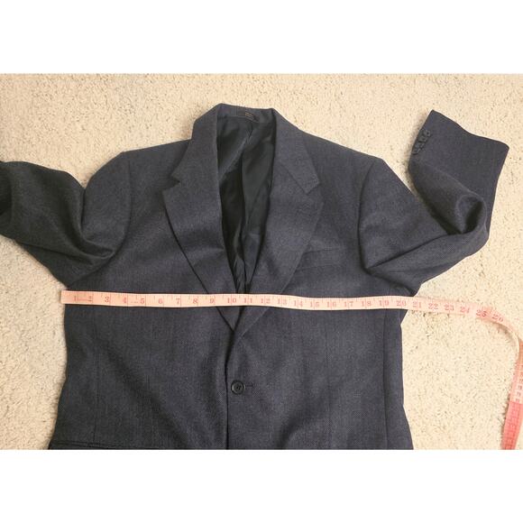 Hart Schaffner Marx Nordstrom Men's Gray Tweed Fully Lined Wool Suit Coat Blazer - Picture 6 of 6